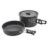 Camping Utensils Dishes Cookware Set Picnic Hiking Heat Exchanger Titanium Alloy Pot Outdoor Tourism Tableware