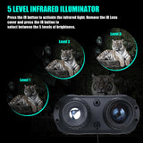 Digital Night Vision Binoculars with Camera Video Replay 400M Dark Viewing Distance Infrared Illuminators for Outdoor Camping