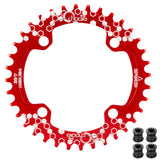 Mtb Bike Crankset 104 BCD Round Narrow Wide Chainring 32T/34T/36T/38T Bicycle Crown Crankset Single Tooth Plate Parts