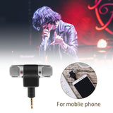 Mini Portable Mic Digital Stereo Microphone Stereo Recorder for Phone Professional Mic with 3.5mm Jack Plug Mini Mic