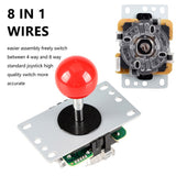 Arcade Control Panel 5Pin Joystick + 10 x LED Push Button + USB Encoder Board To Raspberry Pi Retropie 3 Model B Project DIY kit