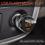 QC3.0 Fast Car Charger Bluetooth 5.0 FM transmitter Wireless Hands-free Kit Cars Modulator USB Flash Drive MP3 Player