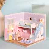 CUTEBEE Doll House DIY Miniature Dollhouse Model Wooden Toy Furnitures Casa De Boneca Dolls Houses Toys Birthday Gift H012