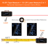 5m/40m Laser Tape Measure Distance Meter Stainless Digital Retractable Roll Cord Rangefinder Woodworking Laser Measuring Tool