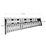 32-Note Xylophone Educational Glockenspiel Wooden Base Solid Aluminum Bars with Mallets with Carrying Bag for Children Adults