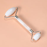 Natural White Jade Crystal Roller Stone Massage Body Eye Anti-Wrinkle Ascending Facial Skin Reduce Cellulite Health Care Tool