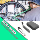 Multifunctional Bicycle Repair Tools MTB Mountain Bike Ratchet Wrench Spanner Screwdriver Bit Storage Hard Shell Bag Kit