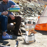 Lixada Portable Folding Wood Stove Outdoor Lightweight Stainless Steel Picnic Camping Cooking Wood Stoves Camping Stove