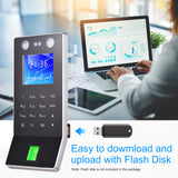 Face Recognition Fingerprint Password Attendance Machine Access Control Time Clock Recorder Employee Checking-in Recorder