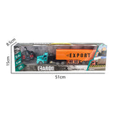 1:48 35CM RC Car 27MHZ Radio Remote Control Car With Light Semi-trailer Cargo Truck Simulation Truck Model Rechargeable Battery