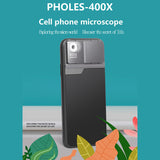 Mobile Phone Microscope HD Camera Fill Light Small Mini Miniature 400X Times Lens for Iphone 11 Pro Max Etc.