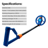 MD1007 LCD Display Screen Handheld Portable Metal Detector Metal Detecting Tool Treasure Gold Metal Finder for Adults and Kids