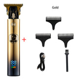 Electric hair clipper LCD digital display 1000mAh lithium battery retro carving oil head electric clipper USB charging electric