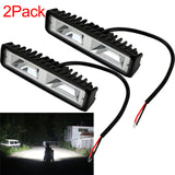 2Pack 16LED 48W LED Work Light Bar IP68 Waterproof Car Headlights Assembly 12-24V Spot Beam Lamps For Truck ATV SUV DRL Off Road