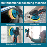 Cordless Car Polisher Hand-held Portable 12V Battery Powered Electric Polishing Machine with 6 Adjustable Speed Car Waxing Tool