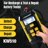 KW510 Battery Tester Full Automatic Battery-chargers Power Puls Repair Chargers Wet Dry Lead Acid Car Battery Chargers
