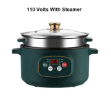 220V Multifunction Electric Soup Stew Noodle Cooking Pot Rice Cooker Egg Omelette Frying Pan Timer Mini Hotpot Food Steamer