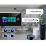 4.3 Inch Full Touch Smart Home Alarm S0S Temperature Humidity Alarm Wifi Alarm System