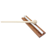 Brand New &amp; High Quality Solo Chime on Wooden Base w/ Mallet Single Rod for Yoga Meditation Energy