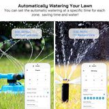Tuya WiFi Sprinkler Controller Intelligent Irrigation Timer 8 Zones Automatic Watering Device Compatible with Alexa Google Home