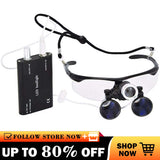 Dental loupes Surgical Magnifier 2.5X/3.5X Magnification Binocular magnifying glass with led lights Medical Operation Loupe Lamp