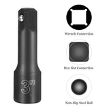 Universal Socket Metric Impact Socket Set For Car Motorcycle Repair Tool 20PCS 1/2" Drive Wrench Part Deep Cr-V Impact Socket