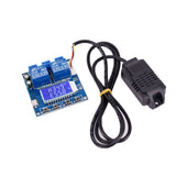 LCD Display Temperature Controller DC 12V Sensor Module Micro USB Humidity Thermostat Intelligent 2-Channel Relay High Accuracy