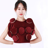 Smokeless Moxibustion Box Red Velvet Bag Cover Moxa Stick Acupuncture Roller Holder Neck Waist Body Acupoint Massage Therapy