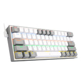 K617 Rainbow USB Mini Mechanical Gaming Keyboard Blue Switch 61 Keys Wired detachable cable,portable for travel