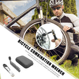Multifunctional Bicycle Repair Tools MTB Mountain Bike Ratchet Wrench Spanner Screwdriver Bit Storage Hard Shell Bag Kit