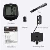 SD-581 Bicycle Computer Cycling Wired Waterproof Stopwatch MTB Road Bike Speedometer Odometer Sensor Mini Bike Digital Computer