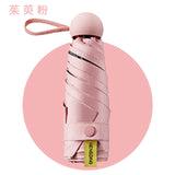 Light Sun Umbrella Female Anti-UV Sunshade Umbrella Pocket Sunscreen Umbrella Portable Mini 18cm Umbrella Paraguas Modis Adults
