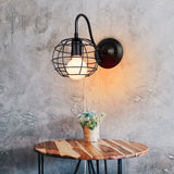 Vintage Led Wall Light Retro Loft Industrial Wall Lamp Black E27 Iron Simple lampshade Cage Guard Sconce Indoor Lighting Fixture