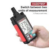 High Precision Industrial Digital Temperature Humidity Meter Ambient/Dew-point/Wet-Bulb Temp Hygrometer with LCD HD Backlight