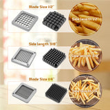 Commercial Potato Chipper Fruit Vegetable Slicer With 3 Stainless Steel Blades-1/4 1/2 "3/8" French Fries Cutter Potato Cutter