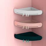 Bathroom Shelf Organizer Corner Shelf Storage Holder Plastic Bathroom Rack Suction Cup Shower Wall Holder Shampoo Holder