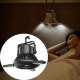 Camping Fan Solar Tent Fan USB Rechargeable Battery Operated Fan With LED Lamp For Home Travel Indoors Camping
