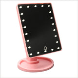 360 Degrees Rotation Makeup Mirror Adjustable 16/22 Leds Lighted LED Screen Portable Luminous Cosmetic Mirrors J9