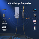 Bluetooth-compatible Aux Adapter Wireless Car BT Receiver USB To 3.5mm Jack Audio Music Mic Handsfree Adapter For Car Speaker