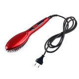 SANQ Digital Electric Hair Straightener Brush Comb Detangling Straightening Irons Hair Brush EU Plug