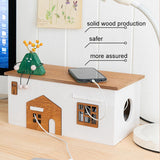 Creative Plug-In Board Wire Storage Box TV Cabinet Plug-In Plug Blocking Decorative Desktop Finishing Desk Organizer