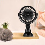 Battery Operated Kitchen Fan with Suction Cup, Capacity Rechargeable Wall Fan, Personal USB Fan with Strong Airflow, 4 Speeds, 3