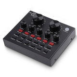 USB Audio Mixer V8 Sound Card External Sound Card,Headset,Microphone,Real-Time Sound Card,Home Karaoke for Mobile Phones
