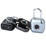 Smart Biometric Fingerprint Door Locks Waterproof USB Rechargeable Door Lock, Keyless Fingerprint Padlock For Luggage Suitcase