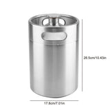 2L/3.6L/5L Homebrewing Stainless Steel Beer Growler Mini Keg Dispenser For Beer Fermenation Keg Secondary Maturity