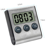 Kitchen Timer, Digital Kitchen Timer, Loud Alarm Stainless Steel Timer for Kitchen Cooking, Baking,Sports Games