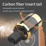 Hifi Audio Power Plug Red Copper Gold Plated Carbon Fiber IEC Connector Amplifier Cable Adapter EU Version