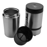 Portable Coffee Maker, Mini Semi-Automatic Coffee Machine Compact Coffee Grinding Equipment Stainless Electric Chargeable Espres