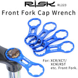 RISK Mountain Rode Bike Removal Wrench Bicycle Front Fork Spanner Aluminum Alloy Repair Tools Parts for Suntour XCM/XCR/XCT/RST