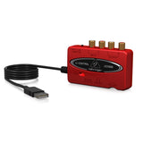 BEHRINGER UCA222 Ultra-Low Latency 2 In/2 Out USB Audio Interface with Digital Output for recording and playback